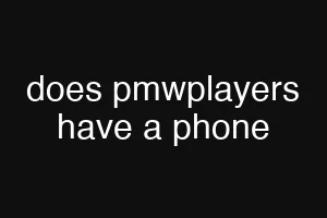 does pmwplayers have a phone